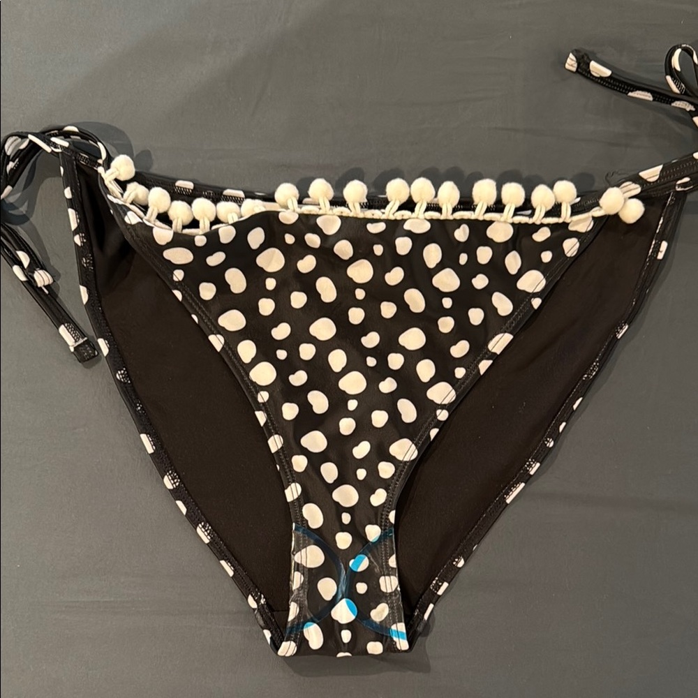 Peek & Beau ASOS Polka Dot Bikini Bottom with Pom Poms